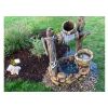 Alte Brunnendekoration im Garten H 135 cm