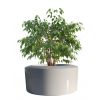 Bemalter niedriger und breiter Topf Olibo