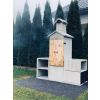 Betongrill mit Räucherkammer H 215 cm