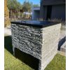 Betonkomposter Struktur deco-stein Zweikammer L 230 x B 118 cm
