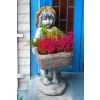 Blumentopf Mädchen mit einem Korb H 77 cm