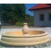 Ein eleganter Brunnen mit einem Reservoir aus Sandstein H 90 cm