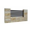 Eleganter Betonzaun in Sandfarbe