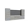 Eleganter Zaun, Beton Fini, Farbe Cappuccino