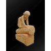 Figur eines kleinen Mädchens auf einem Baumstumpf H 106 cm
