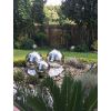 Gartenbrunnen Metallkugeln aus Edelstahl Durchmesser: 20/25/28 cm.