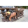 Gartenfigur Pferdekutsche
