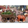 Gartenfigur Pferdekutsche