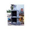 Gartengrill aus Beton dekoriert L 118 cm