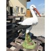 Gartenstatue Weißstorch H 79 cm