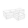 Hochbeete Travestiemuster, modular - Form T abgestuft