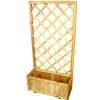 Holzblumentopf mit Pergola für Kletterpflanzen