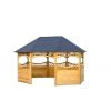 Holzpavillon für den Garten, 8-eckig