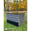 Kompostbehälter aus Beton für Gartenabfälle L 128 x B 128 cm