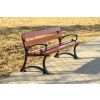Park- und Stadtbank aus Gusseisen und Holz, L 158 cm