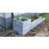 Pflanzkübel mit Anschluss an die Dachrinne Kräutergarten, Regenwassertank aus Beton L 494 x B 250 cm