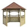 Sechseckiger Gartenpavillon aus Holz