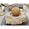 Steinbrunnen mit einer Kugel 40 cm Set