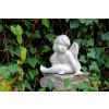 Steinfigur sitzender Engel H 26 cm