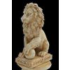 Steinstatue eines kleinen Löwen mit einem Ball H 50 cm