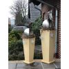 Topfsäule H 120 cm mit Springbrunnenkugel