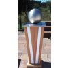 Topfsäule H 60 cm mit Springbrunnenkugel