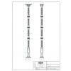 under sechseckiger Metallmastträger aus Gusseisen, H 252 cm