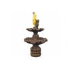 Verzierter Brunnen mit einer Skulptur eines Mädchens H 168 cm