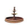 Verzierter Brunnen mit Skulptur H 150 cm