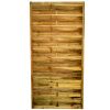 Vollflächiger gerillter Holzzaun gerade 60 x 180 cm
