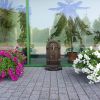 Wandbrunnen für den Garten - antike Goldfarbe