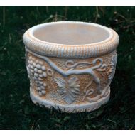 Blumentopf mit Traubendekoration H 28 cm - Blumentopf mit Traubendekoration H 28 cm - blumentopf_mit_traubendekoration_h_28_cm.jpg