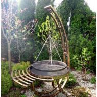 Metallgrill mit einer Feuerstelle mit hängendem Rost - Metallgrill mit einer Feuerstelle mit hängendem Rost - metallgrill_mit_einer_feuerstelle_mit_hangendem_rost_(1).jpg