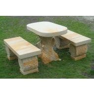 Möbelset aus Sandstein Tisch mit zwei Bänken - Möbelset aus Sandstein Tisch mit zwei Bänken - mobelset_aus_sandstein_tisch_mit_zwei_banken.jpg