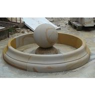 Natursandsteinbrunnen mit kugelförmigem Becken und Kugel  - Natursandsteinbrunnen mit kugelförmigem Becken und Kugel - natursandsteinbrunnen_mit_kugelformigem_becken_und_kugel.jpg