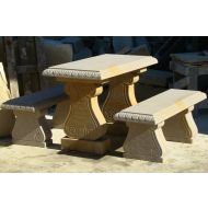 Sandstein Gartenmöbel Set Tisch + 2 Bänke - Sandstein Gartenmöbel Set Tisch + 2 Bänke - sandstein_gartenmobel_set_tisch___2_banke_(1).jpg