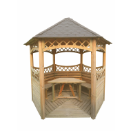 Sechseckiger Gartenpavillon aus Holz - Sechseckiger Gartenpavillon aus Holz mit Boden und Möbeln - sechseckiger_gartenpavillon_aus_holz_mit_boden_und_mobeln.png