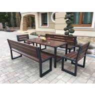 Moderner Tisch + zwei moderne Bänke mit Rückenlehne und zwei moderne Stühle mit Rückenlehne ohne Armlehnen - Tisch + 2 Bänke mit Rückenlehne und 2 Stühle mit Rückenlehne ohne Armlehnen - tisch___2_banke_mit_ruckenlehne_und_2_stuhle_mit_ruckenlehne_ohne_armlehnen_(1).jpg