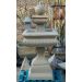 Eleganter Zimmerbrunnen mit Kugel, Zuschläge: Beleuchtung gegen Aufpreis, Art.-Nr.: 606, Material: Sandstein, Abmessungen: Breite des Brunnens 65/65 cm, Höhe: 140 cm