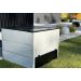 Formschöner Gartenabfallbehälter mit Deckel L 230 x B 118 cm, Breite: 118 cm, Art.-Nr..: Travertinmuster 118 x 118 / 2, Gewicht: 850kg, Länge: 230 cm, Material: Beton, Höhe: 86 cm