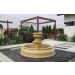 Gartenbrunnenset aus Sandstein, Material: Sandstein, Abmessungen: Beckenbrunnen 150 cm, Art.-Nr.: 700, Artikelname: Beckenhöhe 85 cm, Zuschläge: Beleuchtung gegen Aufpreis