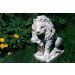Gartenstatue eines kleinen Löwen mit Schild H 41 cm, Breite(Durchmesser des äußeren: 23 cm, Länge(Innendurchmesser): 24x19cm, Höhe: 41 cm, Gewicht: 20kg, Art.-Nr.: 1560