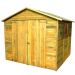 Geräteschuppen Holzgarage 279 x 253 x H235 cm, Material: Massives Kiefernholz, Abmessungen: Wandstärke 15 mm, Länge: 279 cm, Art.-Nr.: 30801, Höhe: 235 cm, Gewicht: 550kg, Bodenmaß: 250x243 cm, Breite: 253 cm