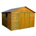 Großer Geräteschuppen oder Holzgarage 350x336xH248 cm, Material: Massives Kiefernholz, Abmessungen: Wandstärke 15 mm, Länge: 350 cm, Art.-Nr.: 30901, Höhe: 248 cm, Bodenmaß: 330 x 323 cm, Breite: 336 cm, Gewicht: 800kg