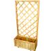 Holzblumentopf mit Pergola für Kletterpflanzen, Höhe: 140 cm , Gewicht: 20kg, Art.-Nr.: 82401, Material: Massives Kiefernholz, Breite: 75 cm, Länge: 30 cm