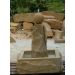 Kleiner Brunnen auf der Terrasse, Zuschläge: Beleuchtung gegen Aufpreis, Art.-Nr.: 642, Material: Sandstein, Höhe: 100 cm, Abmessungen: Beckenbreite 80/80cm