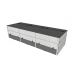 Kompostbehälter aus Beton mit Deckel L 342 x B 118 cm, Art.-Nr..: Travertinmuster 118 x 118 / 3, Länge: 342 cm, Material: Beton, Gewicht: 1080kg, Höhe: 86 cm, Breite: 118 cm