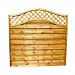 Massiver Zaun mit Pergola oben „Wellenförmig“ 180 x 180/160 cm, Länge: 180 cm, Breite: 4.4 cm, Höhe: 180/160 cm, Material: Massives Kiefernholz, Gewicht: 31 kg, Art.-Nr.: 40601