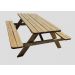 Naturholz Picknicktisch 180 x 165 x 72 cm, Breite: 165 cm, Höhe: 72 cm, Material: Massives Kiefernholz, Gewicht: 100 kg, Länge: 180 cm, Art.-Nr.: 61301