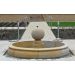 Parkbrunnen mit Kugel, Abmessungen: Beckenbrunnen 230 cm, Art.-Nr.: 693, Zuschläge: Beleuchtung gegen Aufpreis, Material: Sandstein, Höhe: 100cm